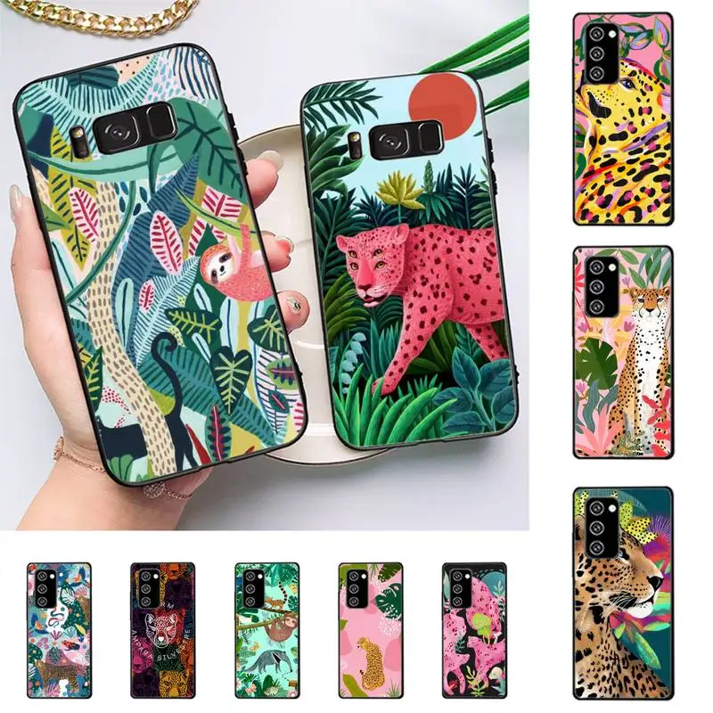 Cute Cartoon Anime Sloth Leopard Phone Case For Samsung Note 8 9 10 20 pro plus lite M 10 11 20 30 21 31 51 A 21 22 42 02 03