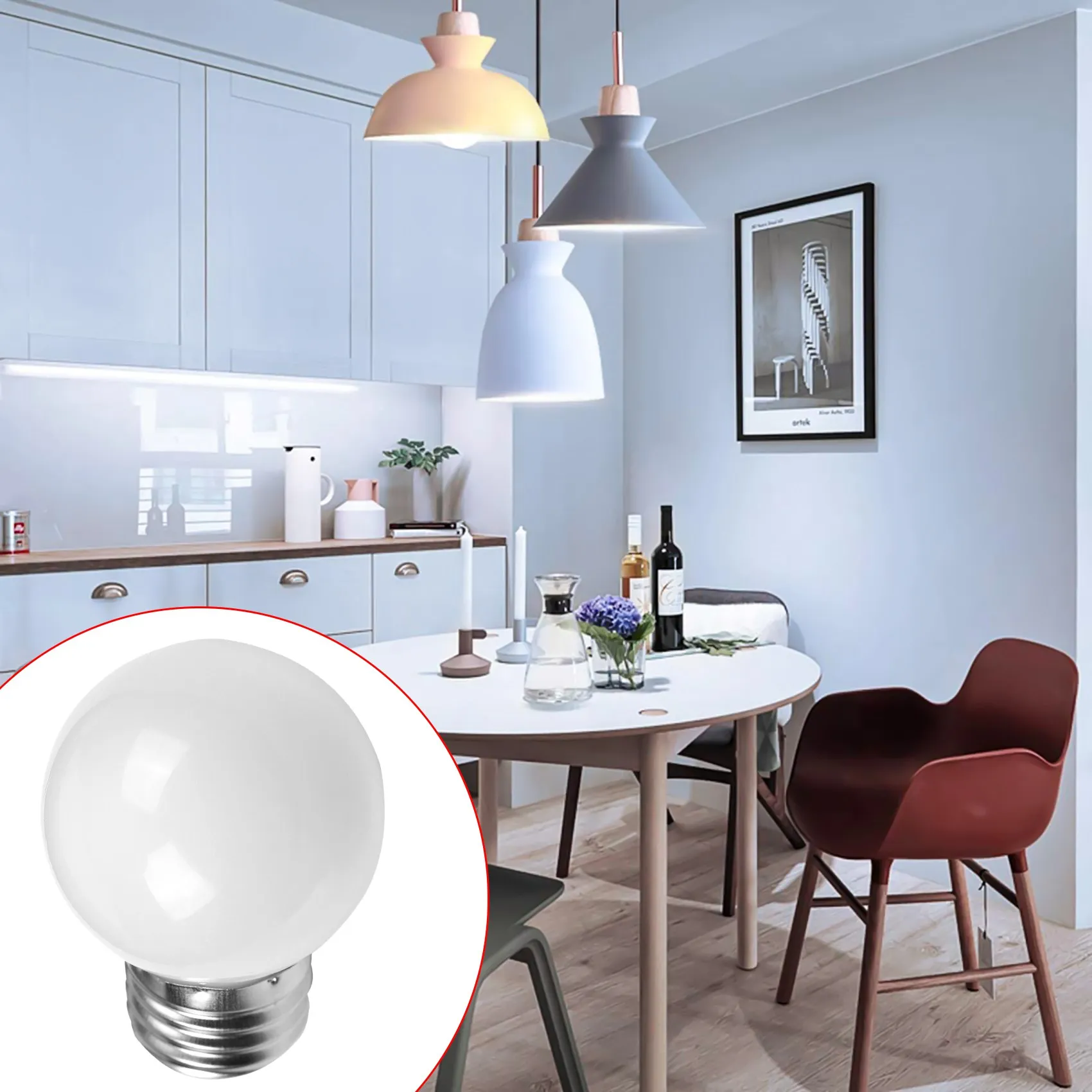 5 pezzi E27 0.5W AC220V lampada a incandescenza bianca lampada decorazione lampadina