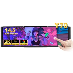 Neueste 14,5 Zoll 2560*720 tragbare Touch-Monitor CPU GPU Temperatur anzeige für Y70 PC Fall Hilfs aquarium Überwachung