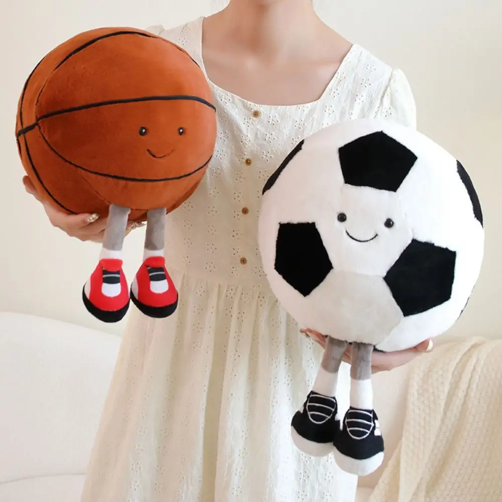 

19cm/29cm Cute Football Doll Basketball Plush Toy Creative Long Legged Football Doll Pillow Ball Toy Birthday Gifts for Friends