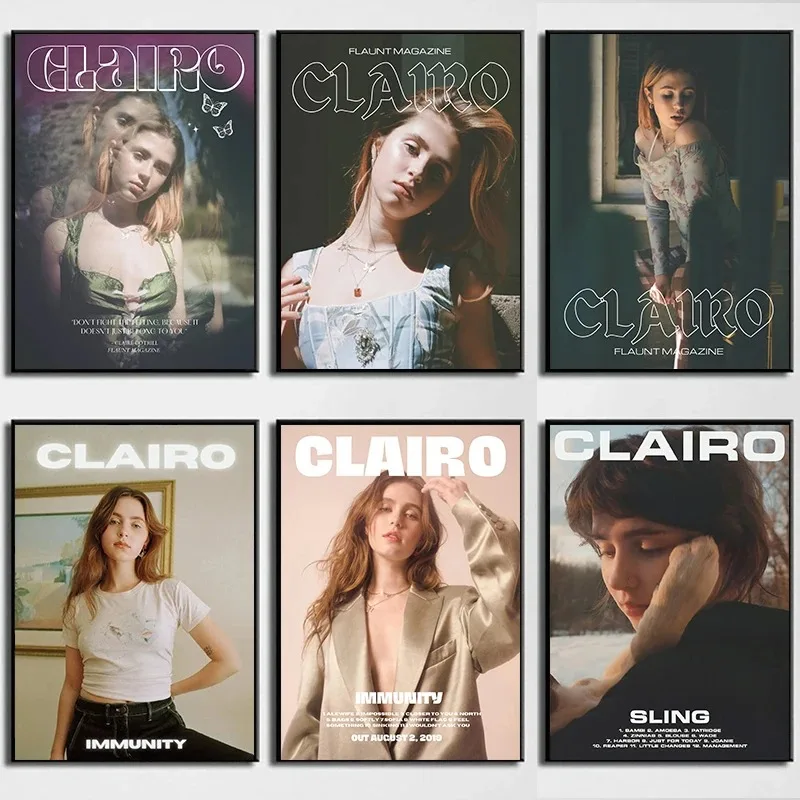 Singer Clairo Music Album Posters and Prints Canvas Painting Portrait Wall Art Pictures for Living Room Home Decor Fans Gift