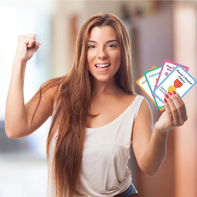

1Pcs The Ultimate 110 CBT Therapy Flash Cards, Cognitive Behavioral Therapy Mental Health Cards for Therapists, Self-Help, Identify Negative Thinking & Build Positive Mindset