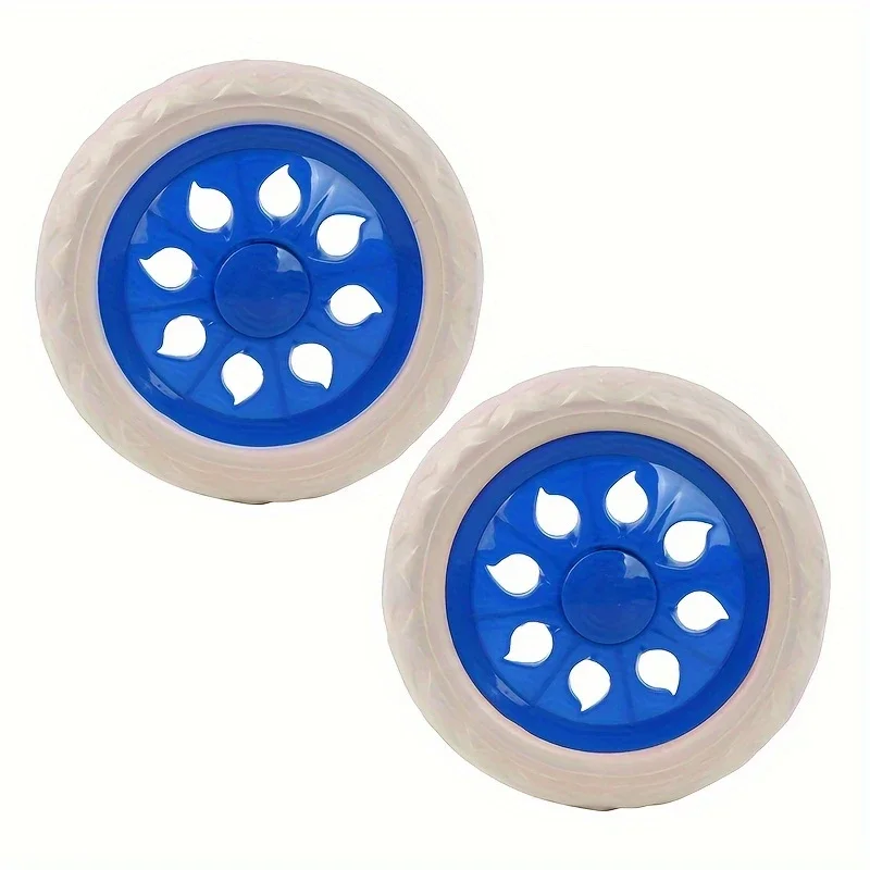 2Pcs 6.5 Inch Shopping Cart Wheels Trolley Caster Replacement Rubber Foaming Anti Slip Tire Wheel Flexible Luggage Accessories