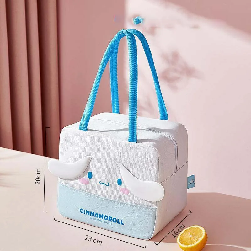 Licensed Sanrio Cute Hello Kitty My Melody Cinnamoroll Insulated Cooler Waterproof Handbag Portable Gift for Girls Office Women view 3