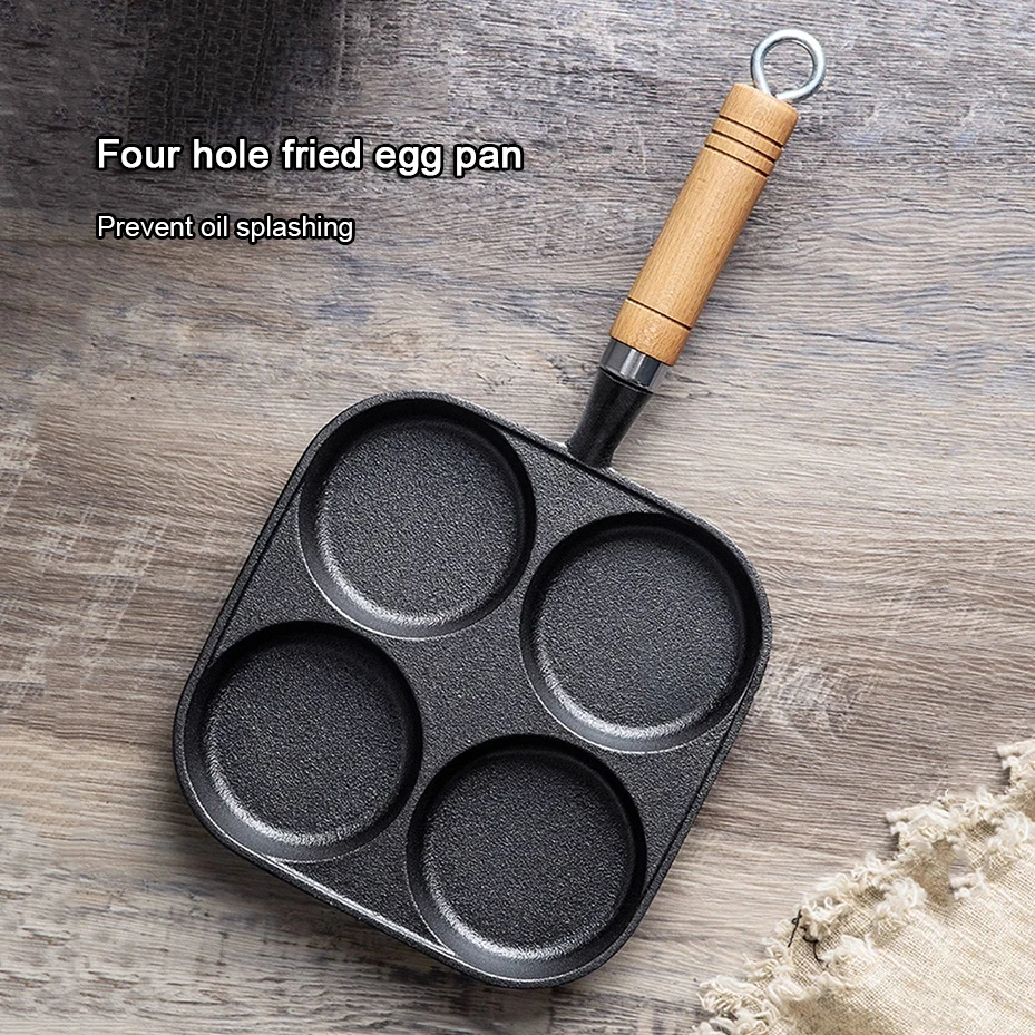 Burger Fried Egg God Egg Pot Multi Functional Frying Pan Non Coated Non Stick Pot Four Hole Breakfast Pot