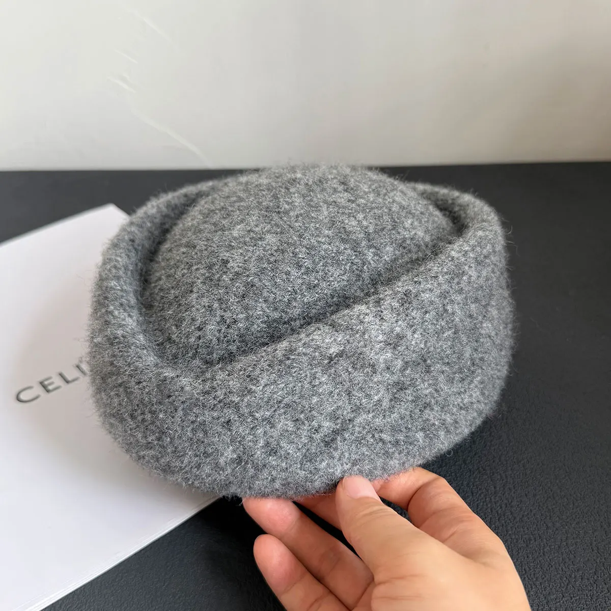 Fashion Winter Vintage Wool Blend Beret Hat Women Church Fascinators Hat Looking Hat Uniform Stewardess Pillbox Felt Fedora Cap