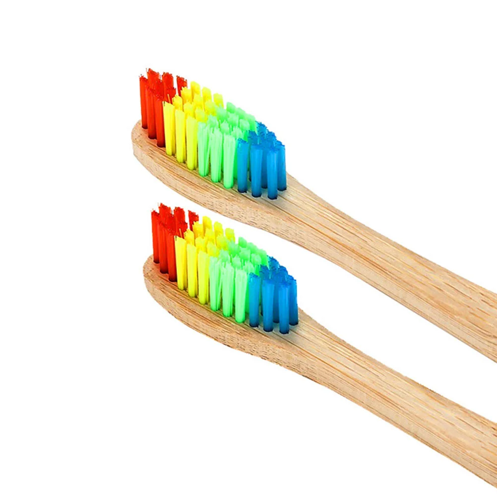 Adult Toothbrush Natural Toothbrushes Bristle Soft Fur Adults Colorful Degradable