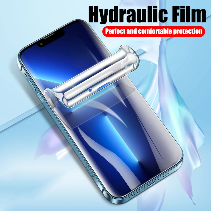 4Pcs Hydrogel Film Full Cover For iPhone 11 12 13 14 15 Pro Max Screen Protector For iPhone 14 15 Plus 13 Mini Screen Protective