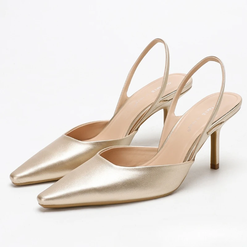 

Elegant Pointed Toe Women's Sandals Summer 2026 Pumps Fashion Slingbacks Office Heels Shoes Sexy Designer High Heels Women