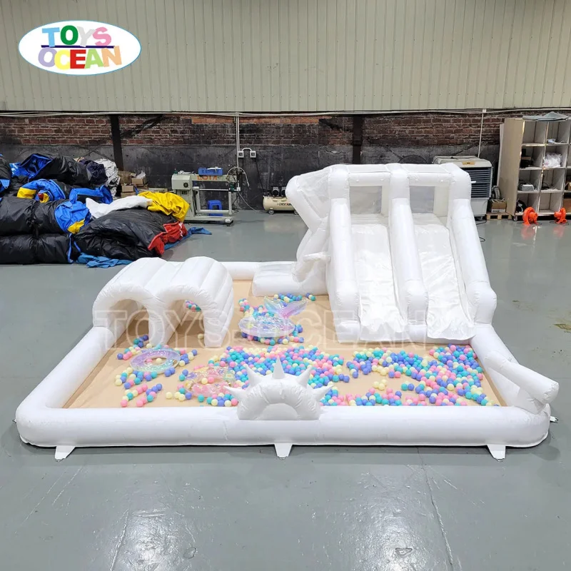 Customizable Size Inflatable Water Park Equipment Splash Pad Soft Play Ball Pit Slide Playground for Water Play