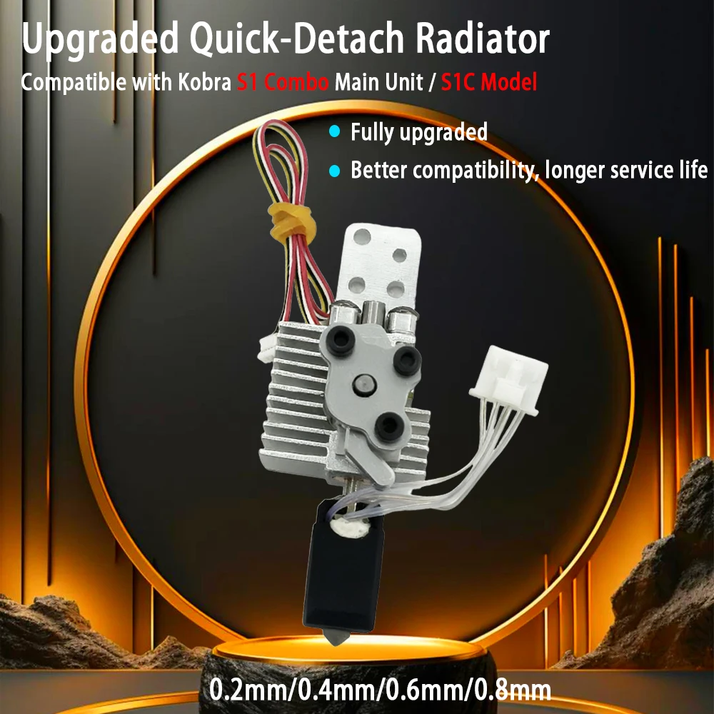 

Newly Upgraded Hotend Kit with Quick-Detach Radiator — Compatible with Anycubic Kobra S1, S1 Combo Main Unit & S1C Model