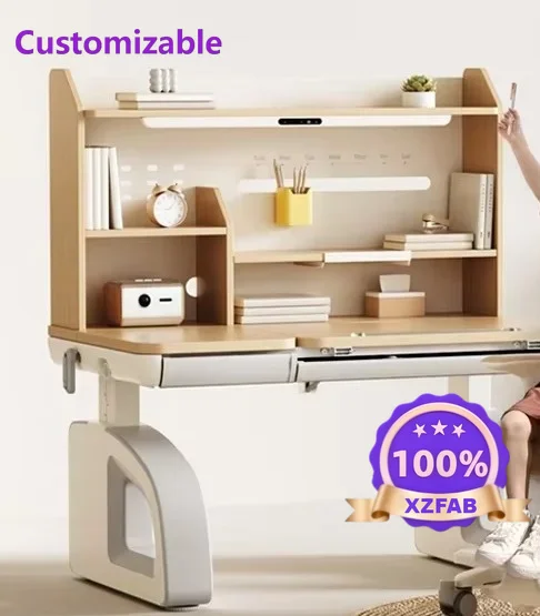 Factory Direct 2026 All-In-One Home Writing Lamp Table Set Modern New Children's Study Desk for Primary School Students