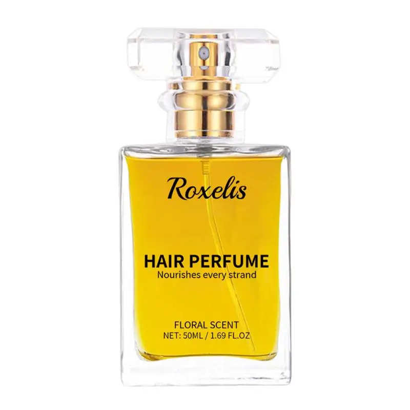 Perfume para el cabello de 50ML, niebla aromática Floral que nutre cada hebra, fragancia duradera, Perfumes hidratantes para el cabello, Spray para mujeres y adultos