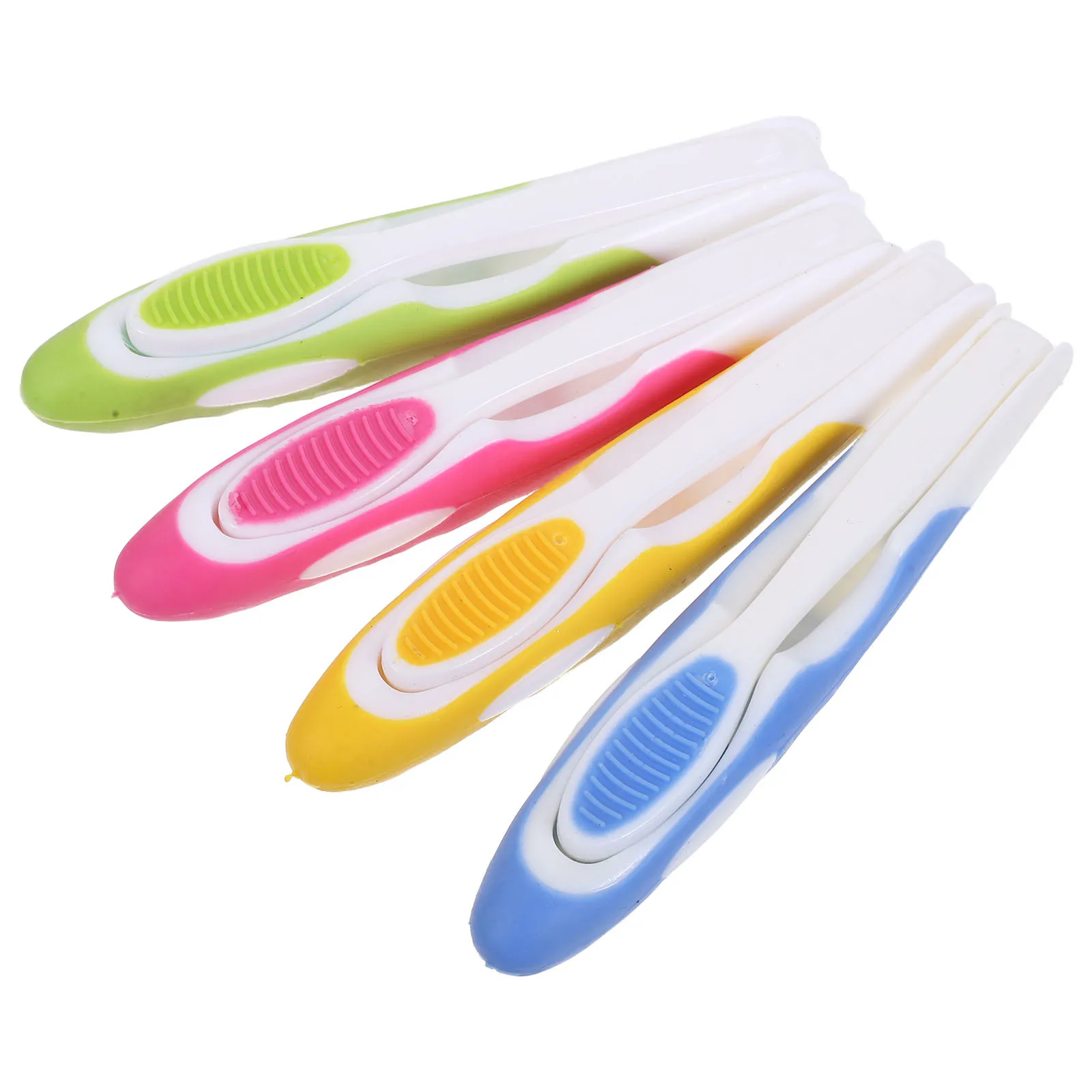 4 قطعة فرشاة أسنان محمولة قابلة للطي شعيرات ناعمة مجموعة سفر للتخييم والفنادق فرشاة أسنان يومية قابلة للطي فرشاة أسنان يومية