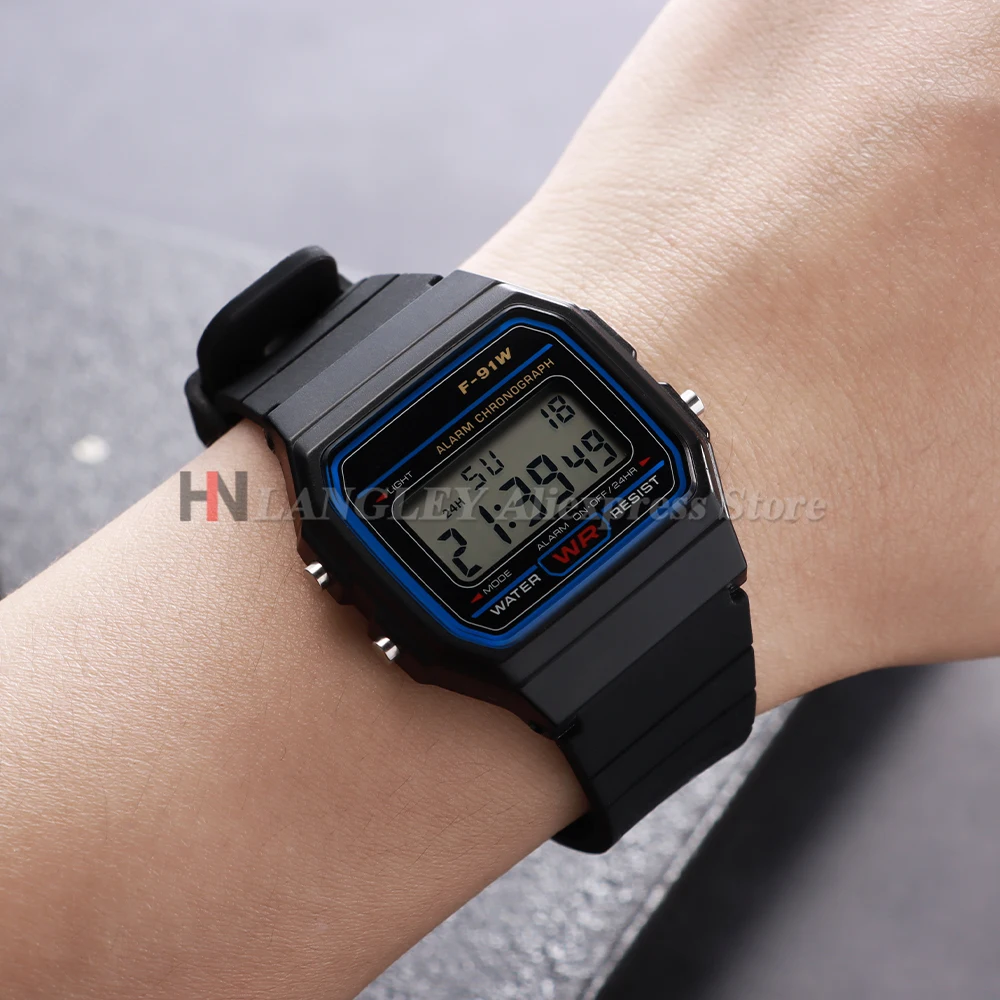 ブレスレット 18 ミリメートルカシオ F91W W-800H SGW400 F91W F84 F105/108 A158/168 AE1200/1300 ソフトラバー時計バンドスポーツ男性女性リストバンド