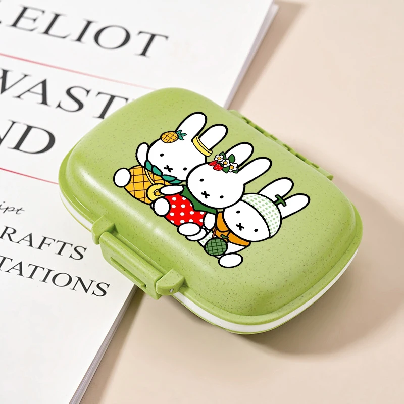 Kawaii Miffys Medicine Box Kids Outdoor Cute Pill Case Girls Boy Portable Mini Drug Organizer Container Children Candy Boxs Gift view 4