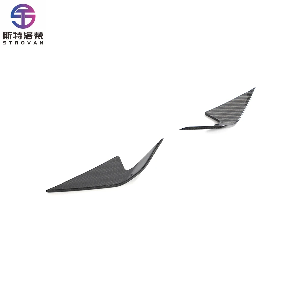 STLF Carbon Fiber  Front Bumper Canards for Porsches 9J1 Taycan S/4S Sedan 4-Door 2019 - 2024