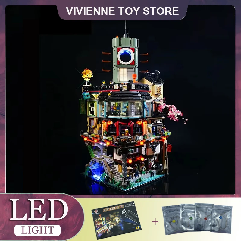 RC DIY LED Light Kit For LEGO 70620 Famous Model City ( Only LED Light,Without Blocks Model)