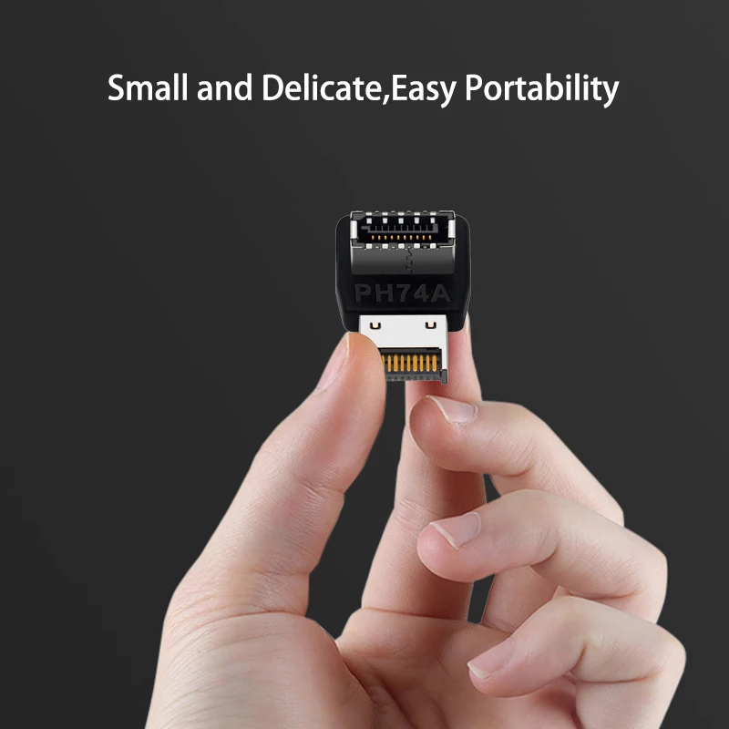 USB Connector Adapter USB3.1 Type-E 90 Degree Converter Adapter Case Front Type C Socket Desktop Computer Motherboard Connector image 4