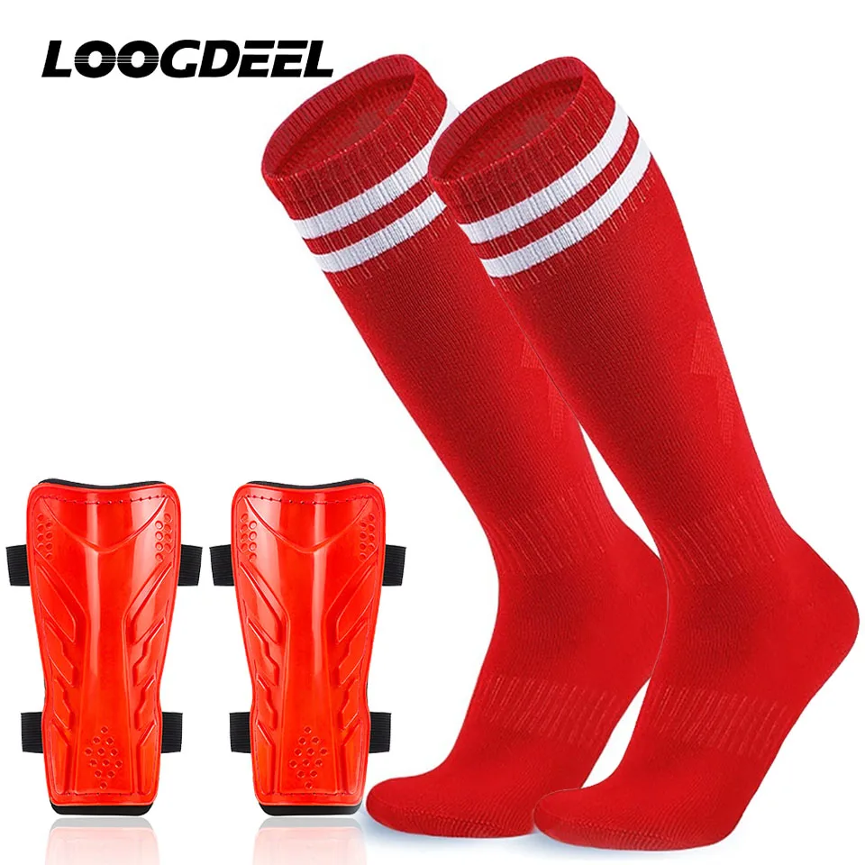 

Loogdeel Football Sports Shin Guards Sports Socks Set Breathable Comfortable Leg Protection Board Children's Adult Soccer Sock