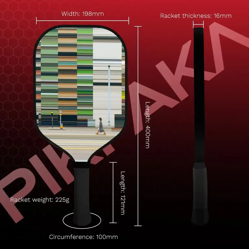 

World Premium Printing Pickleball Paddle T700 Carbon Fiber Paddle Set Thermoformed 16MM Honeycomb Core with Bag and Grip Tape