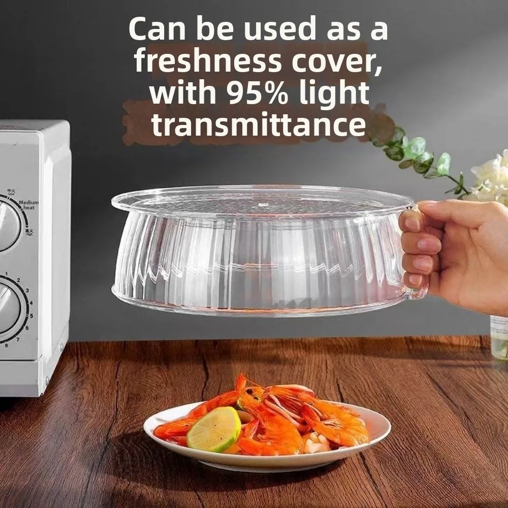 Insulation Microwave Splatter Cover Dustproof Multifunctional Plastic Food Cover Heat-Resistant Microwave-Safe Dish Cover