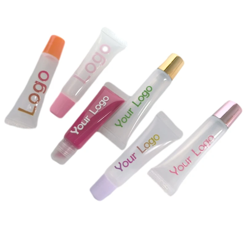 10ML 15ML 18ML Empty Lipgloss Squeeze Tubes Portable Plastic Lip Goss Tubes Wholesale Bulk Cosmetic Bottles With Custom Logo