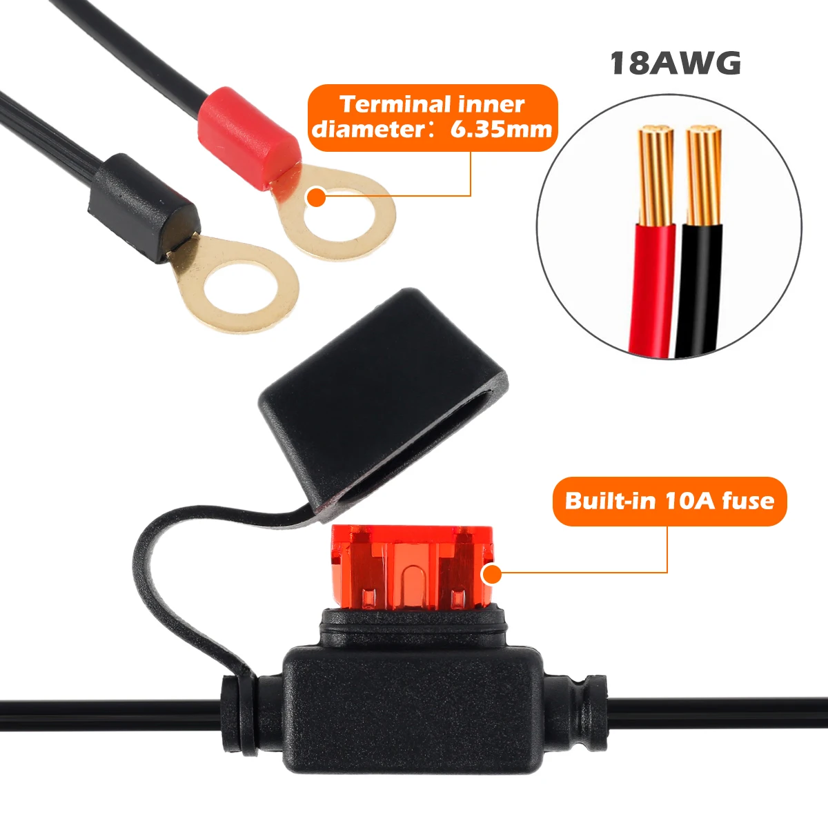 Motorrad SAE-Adapterkabel – 18AWG, Wetterfest, Für Ladegerät, GPS & Heizweste