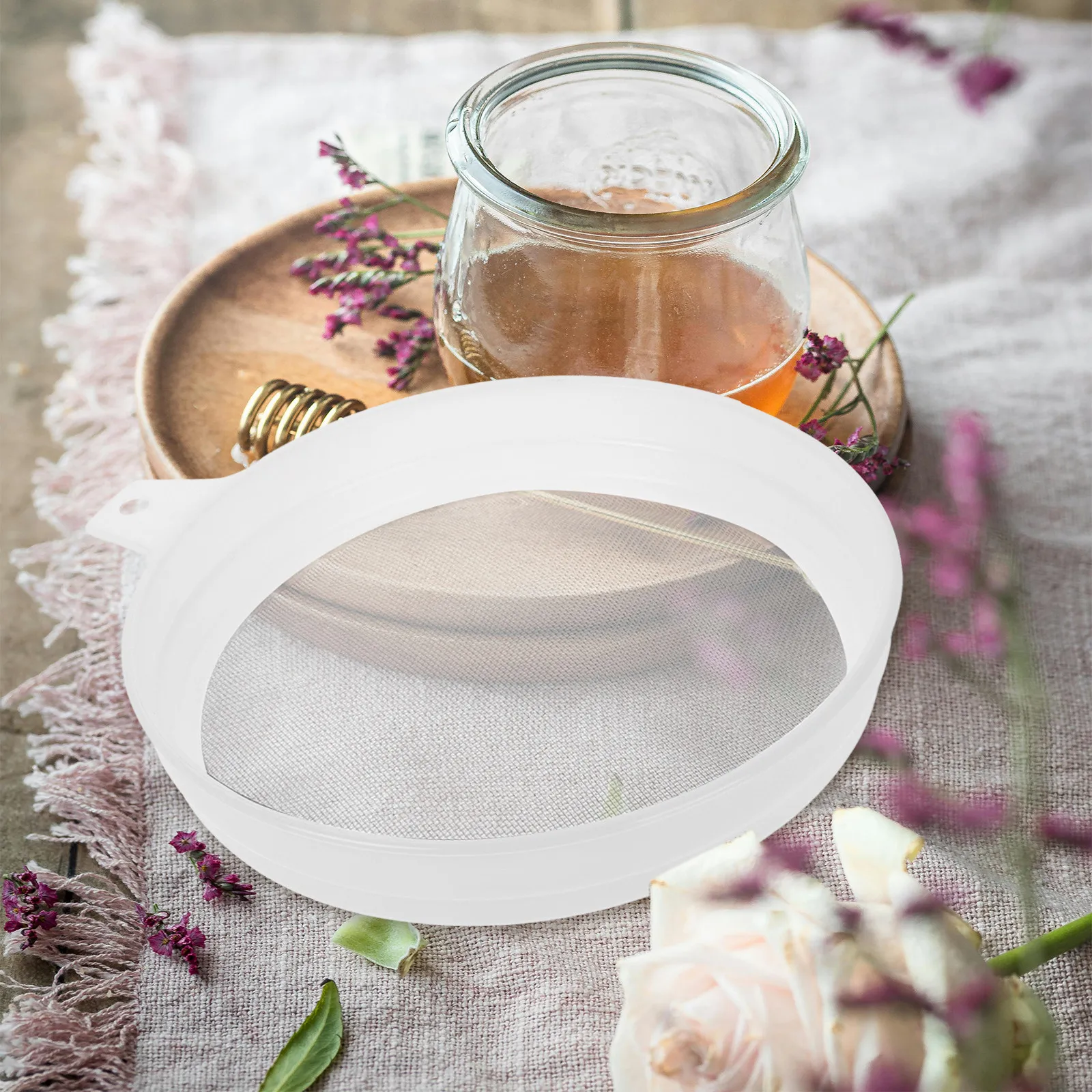 2Pcs Honey Strainer Nylon Double Layer Filter Bag for Beekeeping Supplies Honey Filtration Smoothie Juice Yogurt Jam Filter Mesh