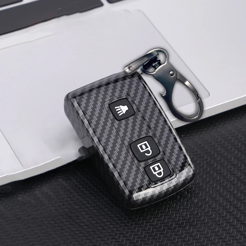 Carbon ABS + żel krzemionkowy do przycisków etui na pilota do 2004 2005 2006 2007 2008 2009 Toyota Prius Remote Case Skin