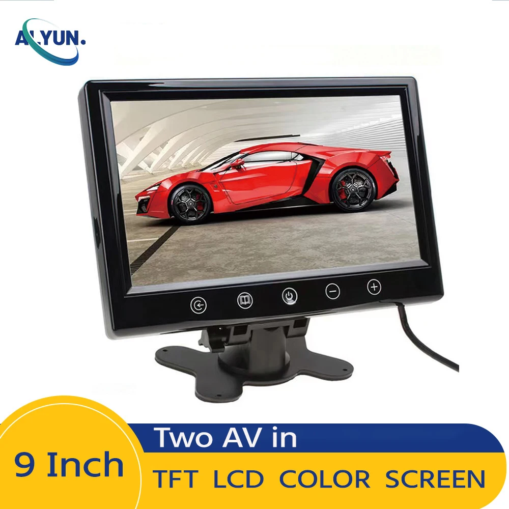 

9Inch Tft Lcd Digital IPS Screen Car Monitor 2Way Radio Input For Reverse Rear view Camera Automotive Electronic