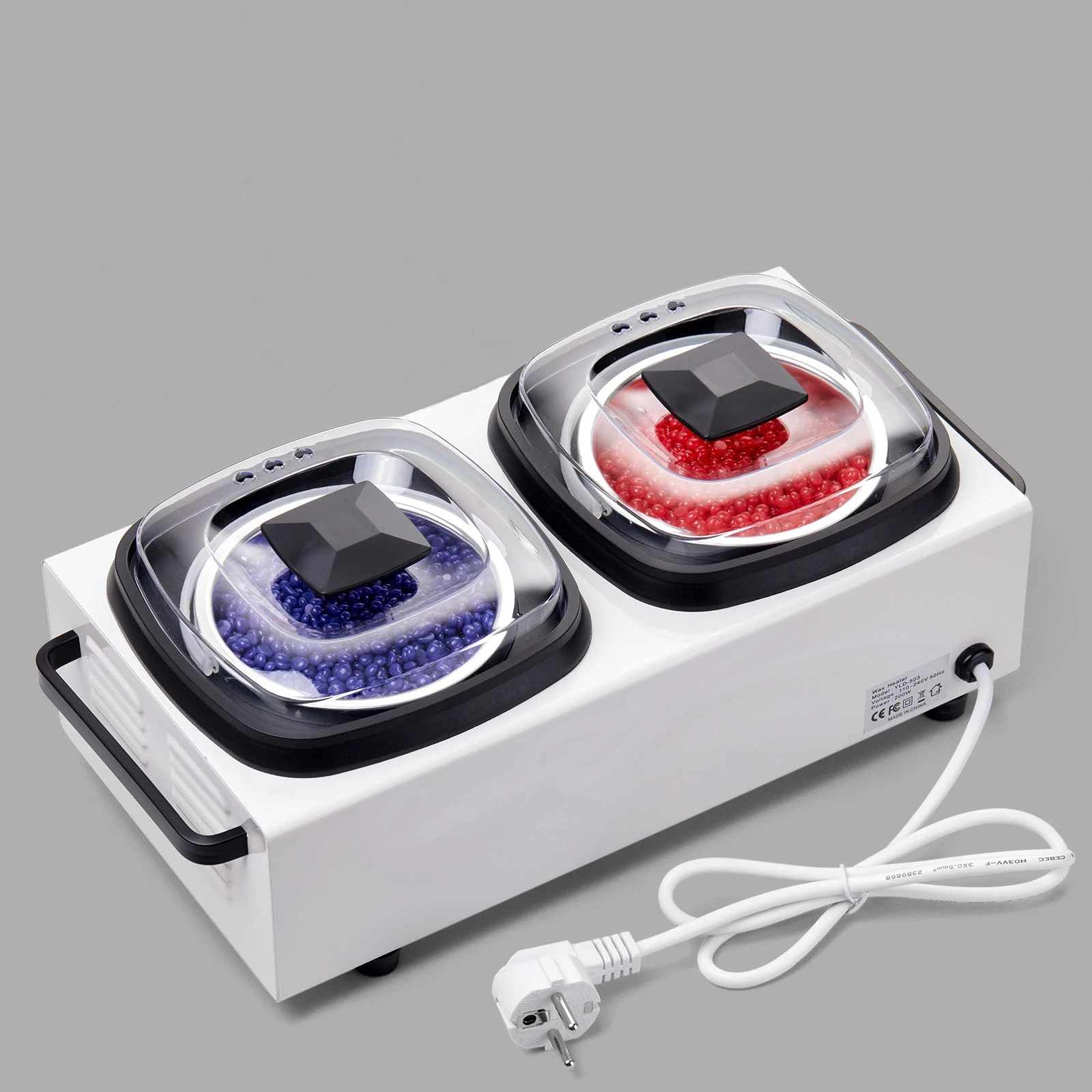 Oem Double Pot Melt Wax Beads Heating Machine Hair Removal Adjustable Temperature Double Heater Wax Warmer for Customized logo