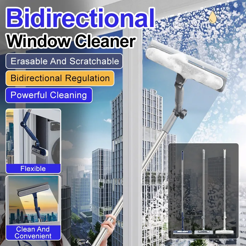 

Dual Direction Glass Cleaner Three Colors High Efficiency Window Cleaning Tool for Home and Car Use