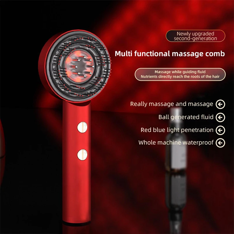 

Электрические массажеры для кожи головы, акупунктурный красный свет, массажер для волос, фолликул, массажная расческа для роста волос, эссенция, аппликатор масла, массаж