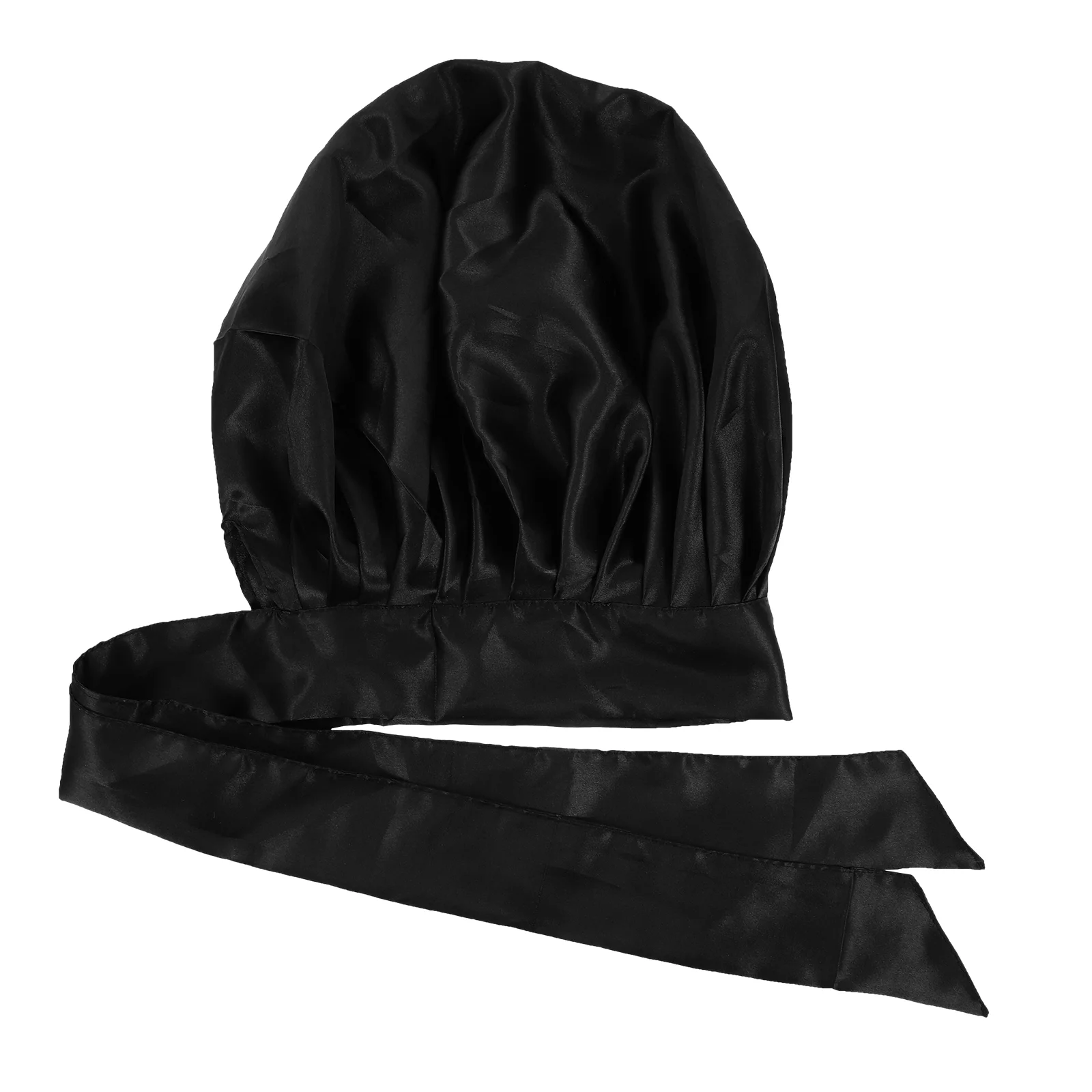 Ladies Hat Silk Sleeping Turbans Satin Bonnet For Hair Bonnets Women Jumbo Wear-resistant Household Hood Bow Tie