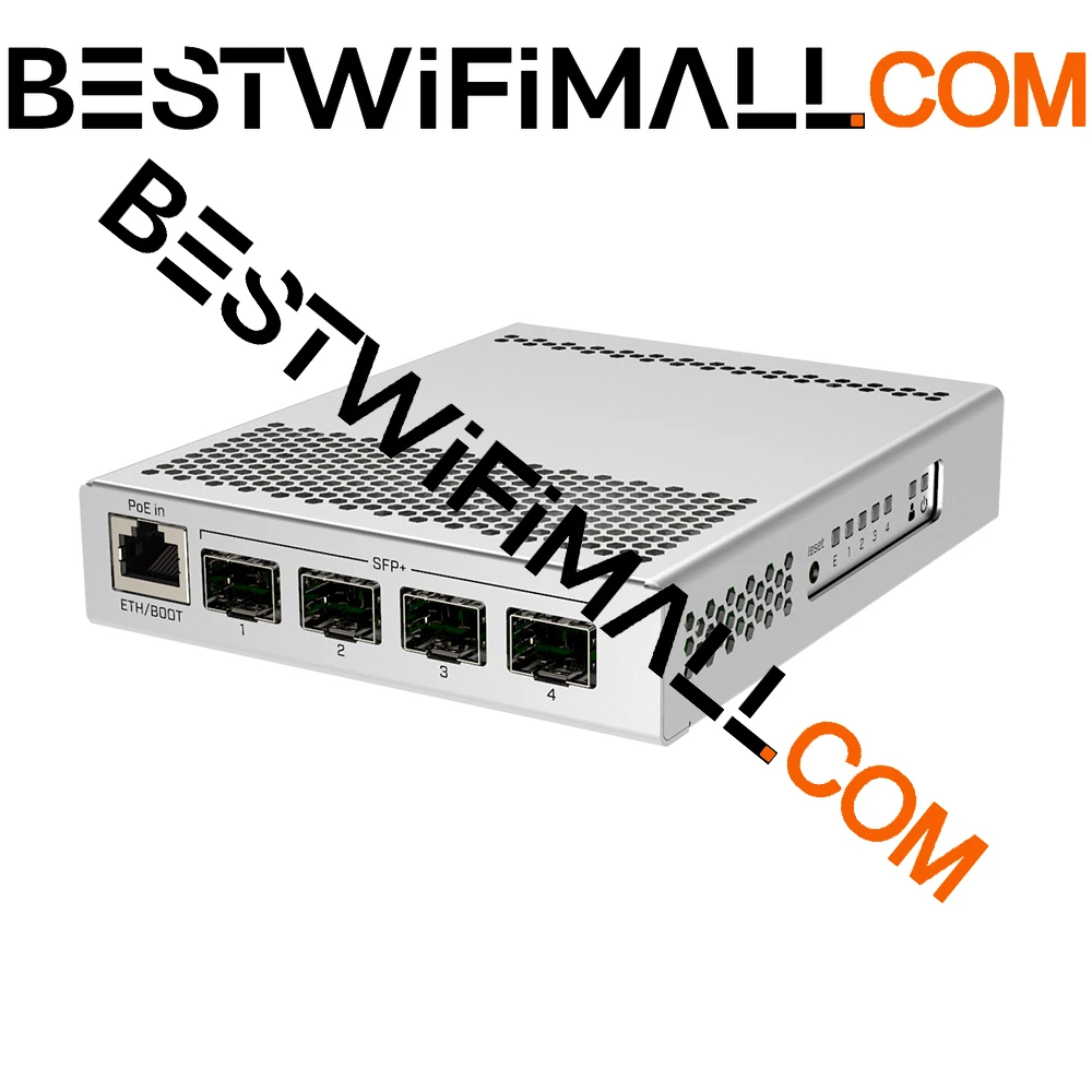 

MikroTik CRS305-1G-4S+IN, 5-портовый настольный коммутатор с одним гигабитным Ethernet-портом и четырьмя SFP+ портами 10 Гбит/с