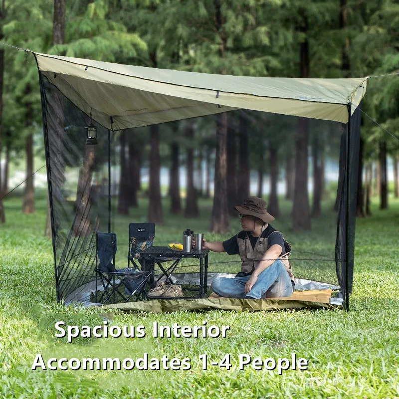 All-in-One Mosquito-Proof Outdoor Sun Shade Canopy | Instant Setup Camping Tent with Mosquito Net & UV Protection