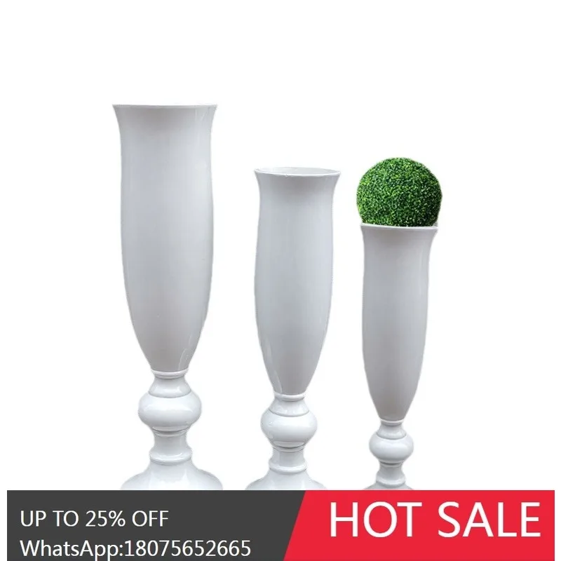 MJY Fiberglass Floor Vase Decorative Ornament Soft Decoration Floral Landscape