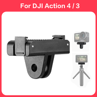 For DJI Action 3 4 Magnetic Two Claw Adapter 1/4 Thread Universal Port For DJI Action 4 3 camera Accessories