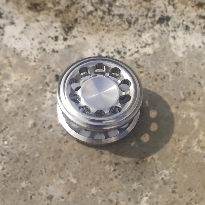 YH EDC Fidget Spinner Cerradura pulida Acero inoxidable Zircon Wash Ripple Lock R188 Modificación y piezas de repuesto de rodamiento.