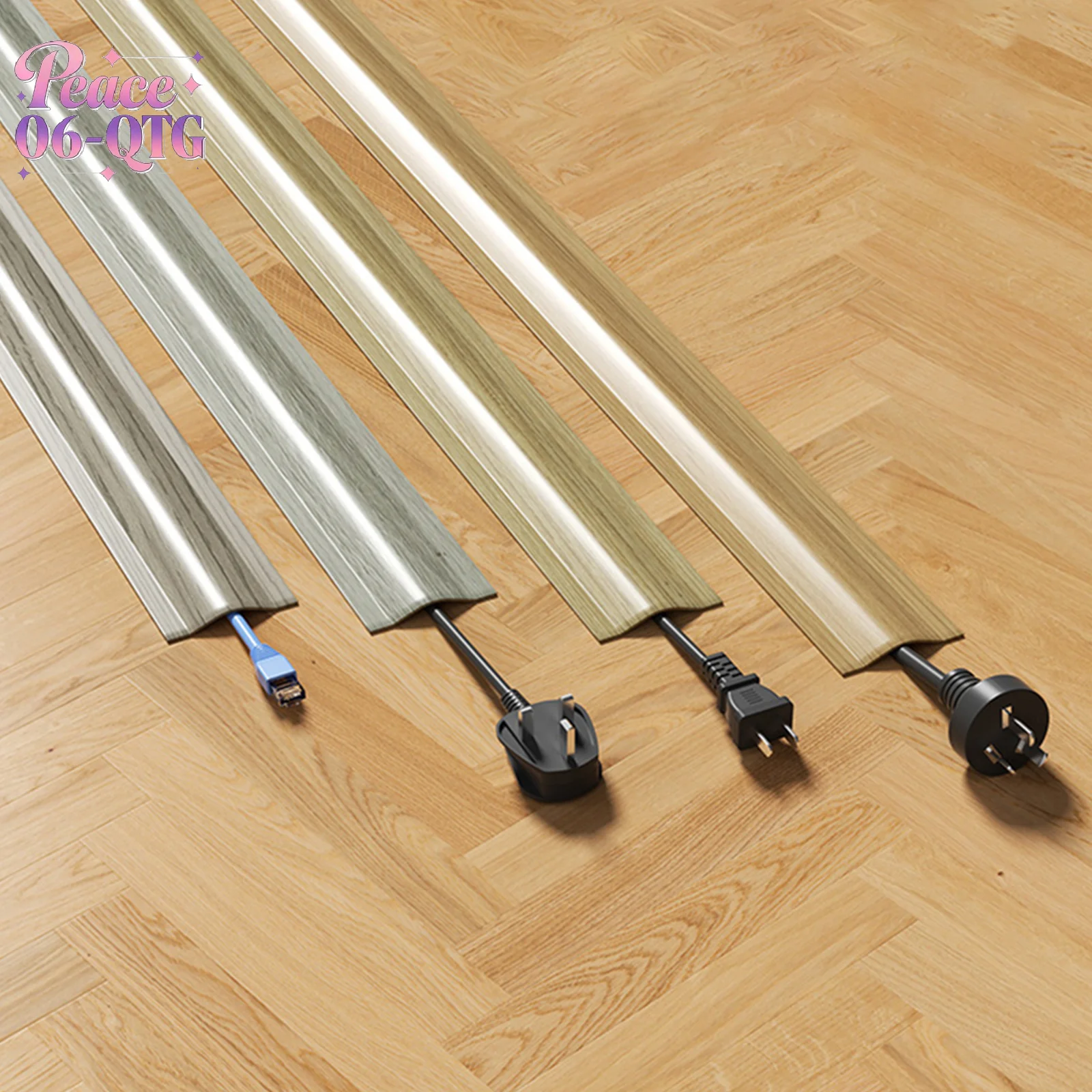 4.2/5.5M PVC Cord Cord Cover Floor For Wires On Floor Soft Floor Cable Cover Cord Hider Floor Cable Management Cable Protector