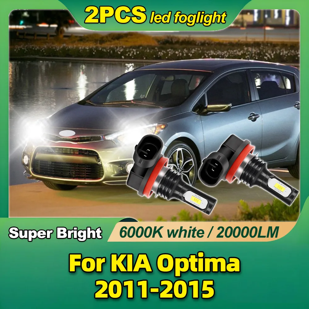 

LED Fog Light Bulbs Canbus Plug And Play 6000K White Fog Lamp High Power Car Accessories For KIA Optima 2011 2012 2013 2014 2015