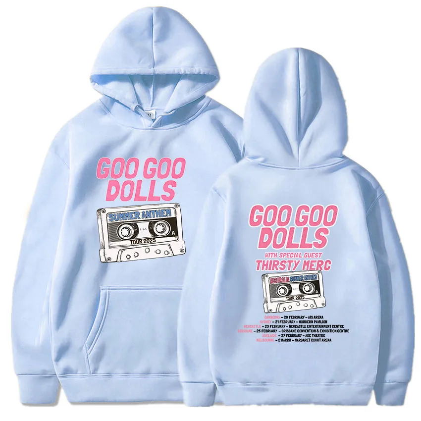 Australia Summer Anthem Tour 2025 Hoodies Goo  Goo Dolls Printing Sweatshirts Long Sleeve Winter Hooded Pullovers Unisex Hoodie