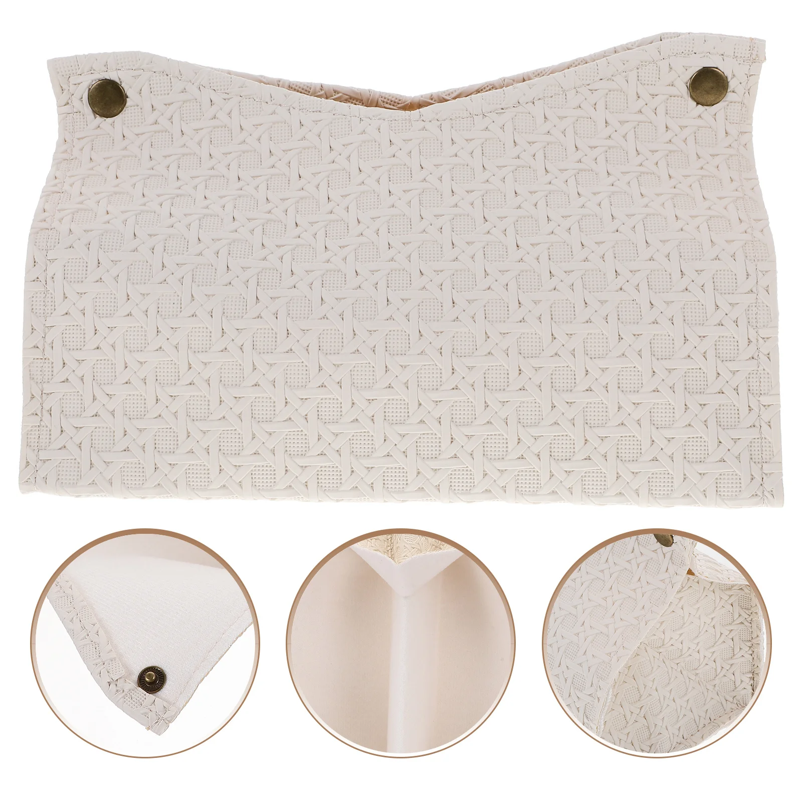 

Pu Tissue Organizer Decorative Holder Storage Facial Dispenser Desktop