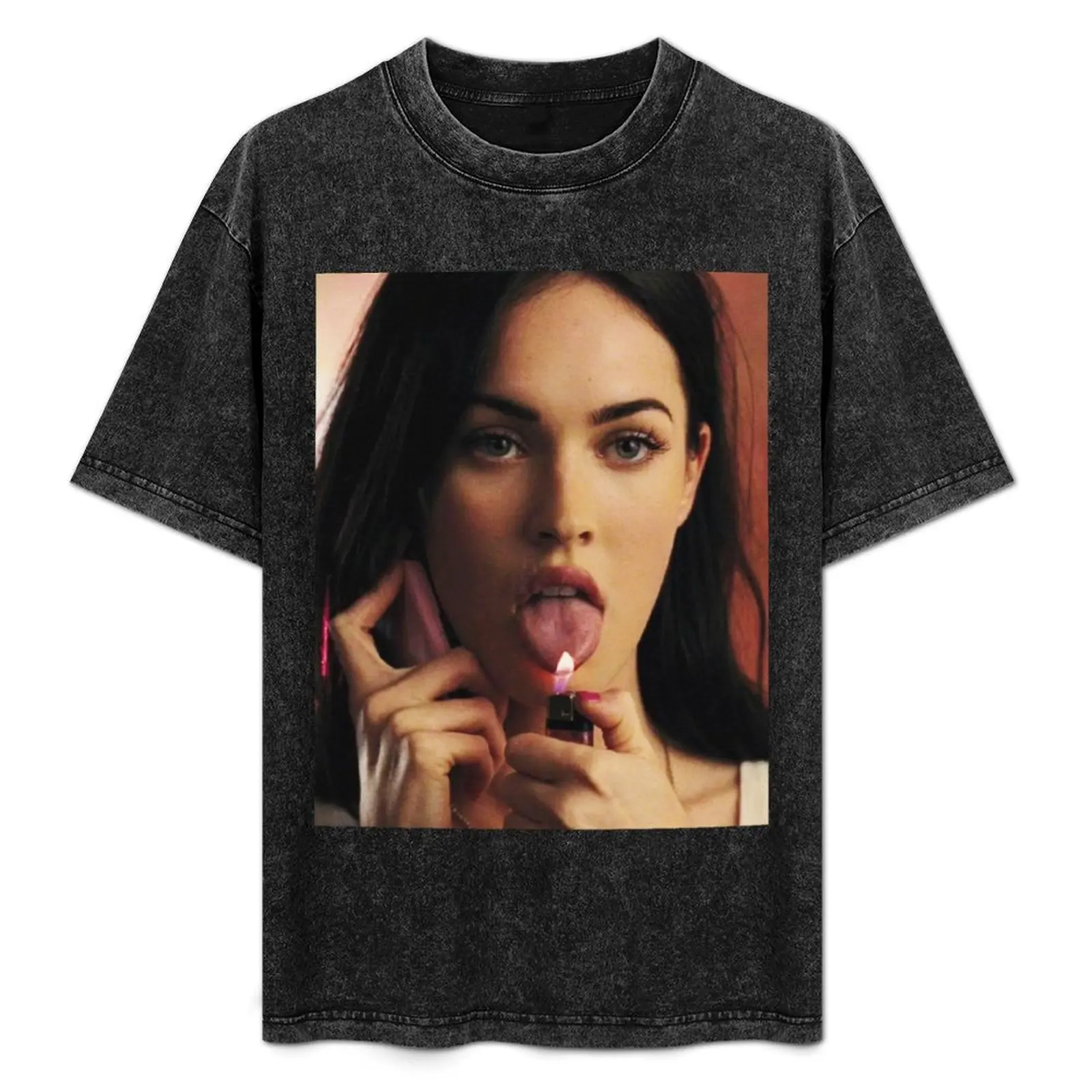 

MEGAN FOX LIGHTER T-Shirt Retro Style Print Casual Top