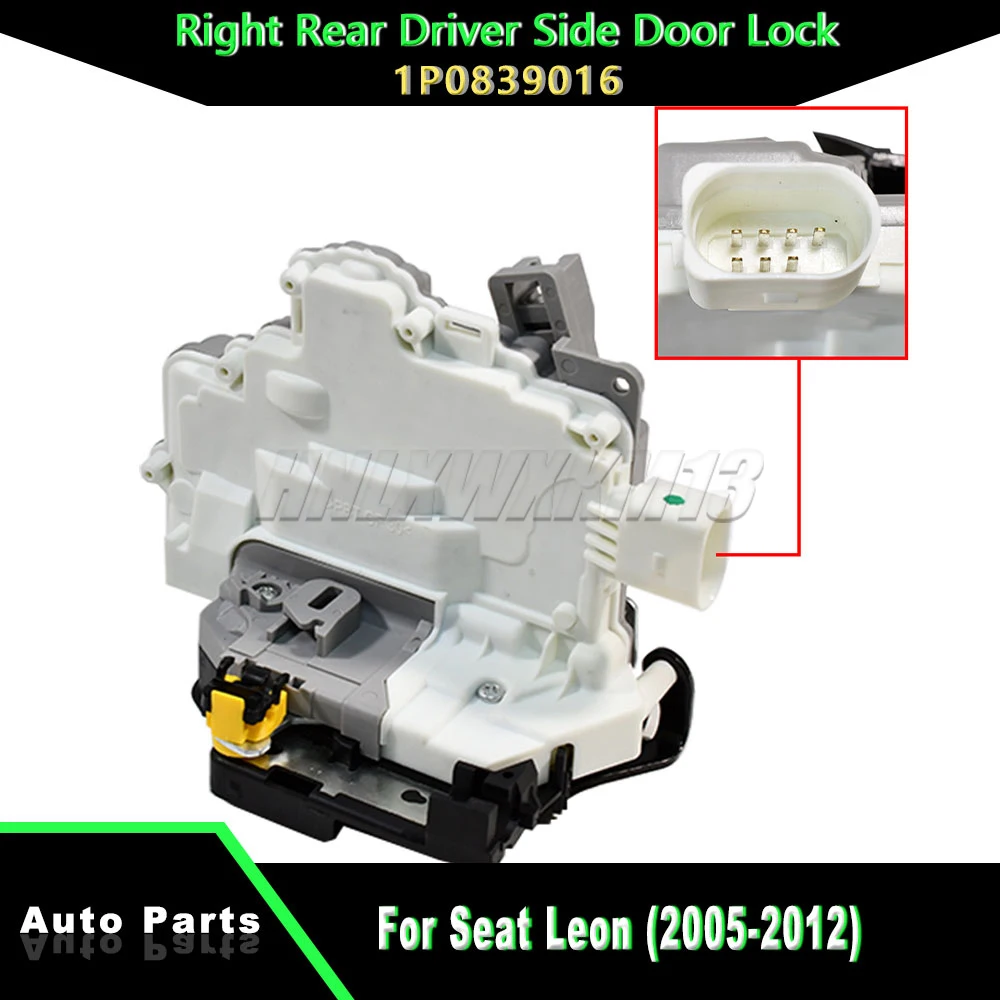 

OEM (1P0 839 016 1P 0839016 ) Для Seat Leon 2005-2012 замок правой задней двери со стороны водителя с механизмом центрального замка