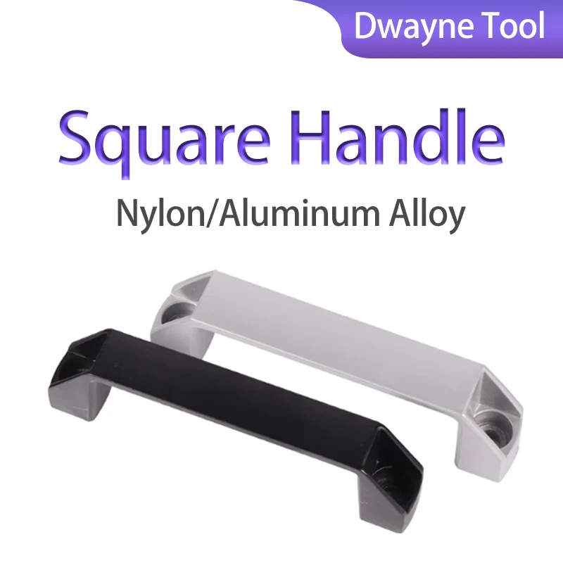 

Black/Silver Thickened Nylon & Aluminum Alloy Drawer Handle - Exposed Mount Cabinet Door Handle for Aluminum Profiles
