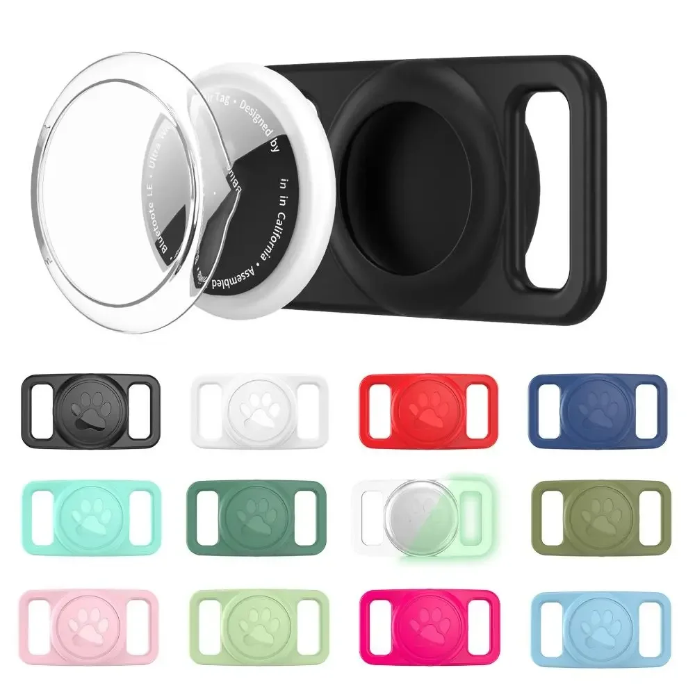 AirTag Dog Collar Holder 2 Pack Waterproof Silicone Hidden Loop Anti-Lost Tracker Accessory 2025 New Hot Gifts