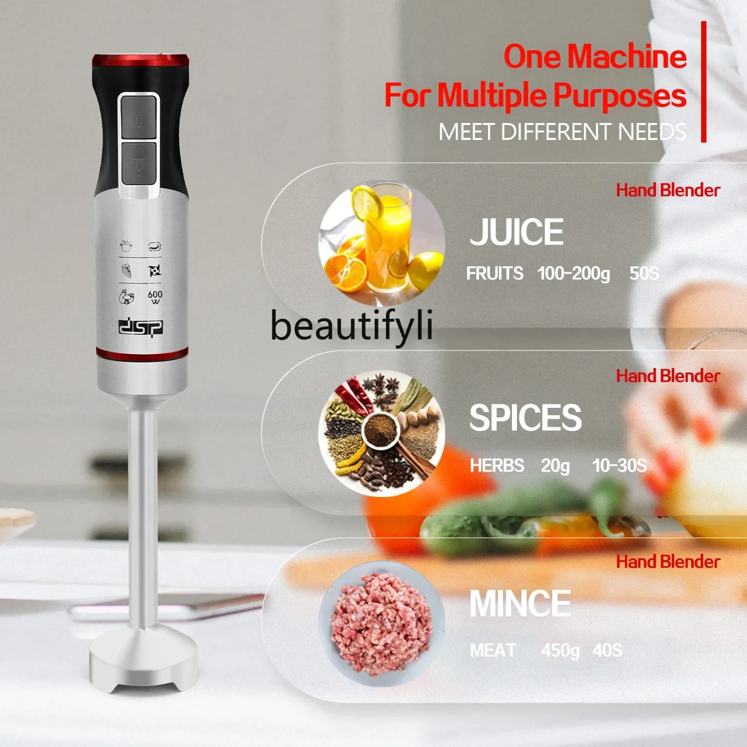 Household mixer, complementary food cooking small grinding minced meat handheld cooking stick mixer smt61