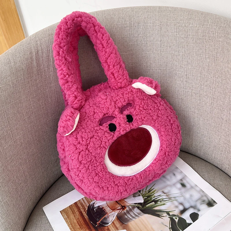 Disney Cute Cartoon Handbag Girl Plush Kawaii Winnie The Pooh Backpack Women Fashion Lotso Alien Large Capacity wallets Kid Gift